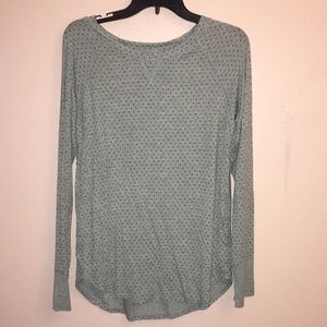 Grey sleep tee with small black polka dots